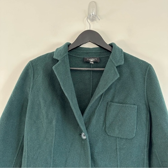 Talbots Wool Blend Green Blazer Jacket Size 10 - Picture 5 of 11